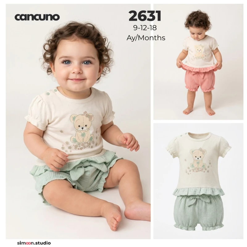 CANCUNO 2631 AYICIK LALE DESENLİ TK PUDRA 9-18 AY