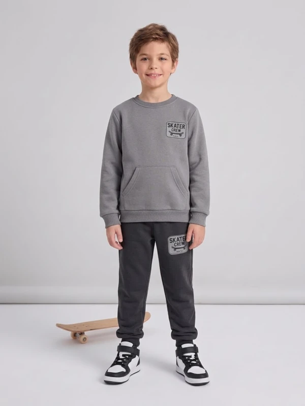 CLUP POLO 3331 SKATER CREW BASKILI ERKEK ÇOCUK – 7-10 YAŞ