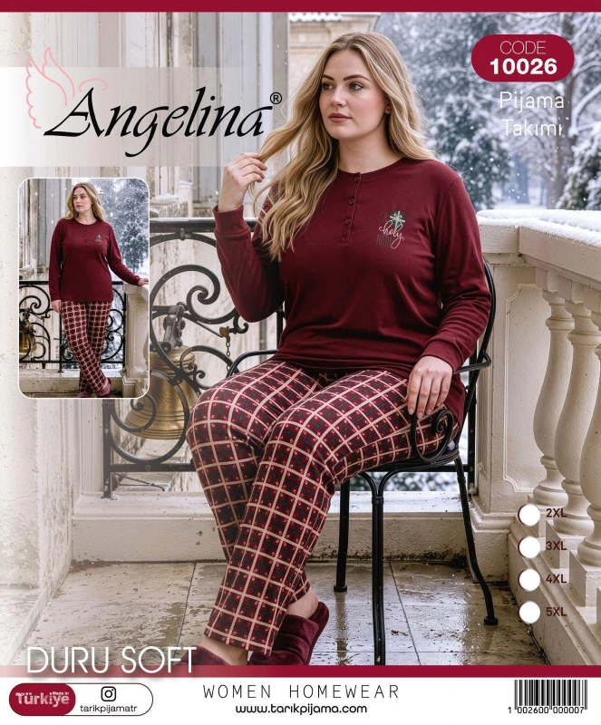 TARIK ANGELİNA 10026 DURU SOFT BAYAN BATTAL PİJAMA TAKIMI 2XL-5XL
