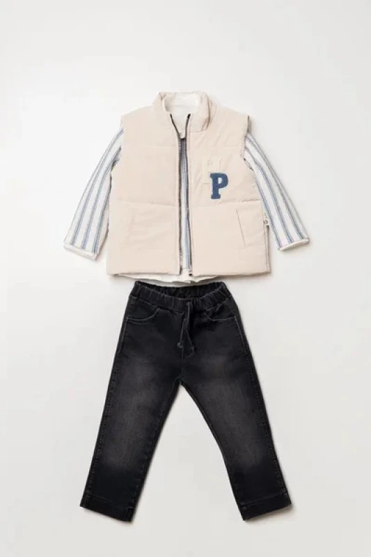 HİPPİL 7061 3 LÜ TAKIM 2-6 BEJ