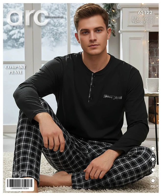 MİHRA 65122 R3230 BUTTON LONG SLEEVE MEN'S SUIT BLACK