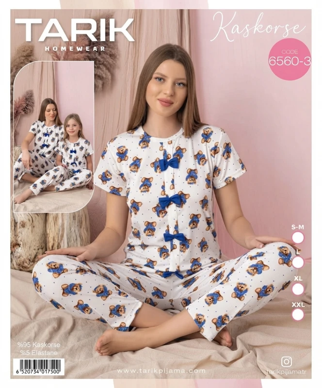 TARIK 6560-3 WHITE BEAR CASSUIT SHORT SLEEVE WHITE S-XXL