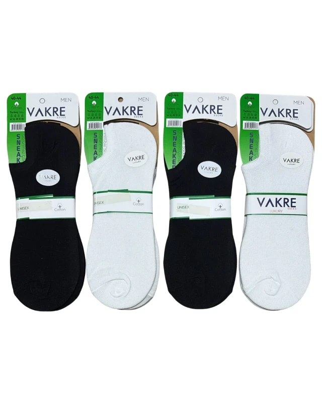 VAKRE 9137 ERKEK SNEAKERS GÖRÜNMEZ ÇORAP 12'Lİ