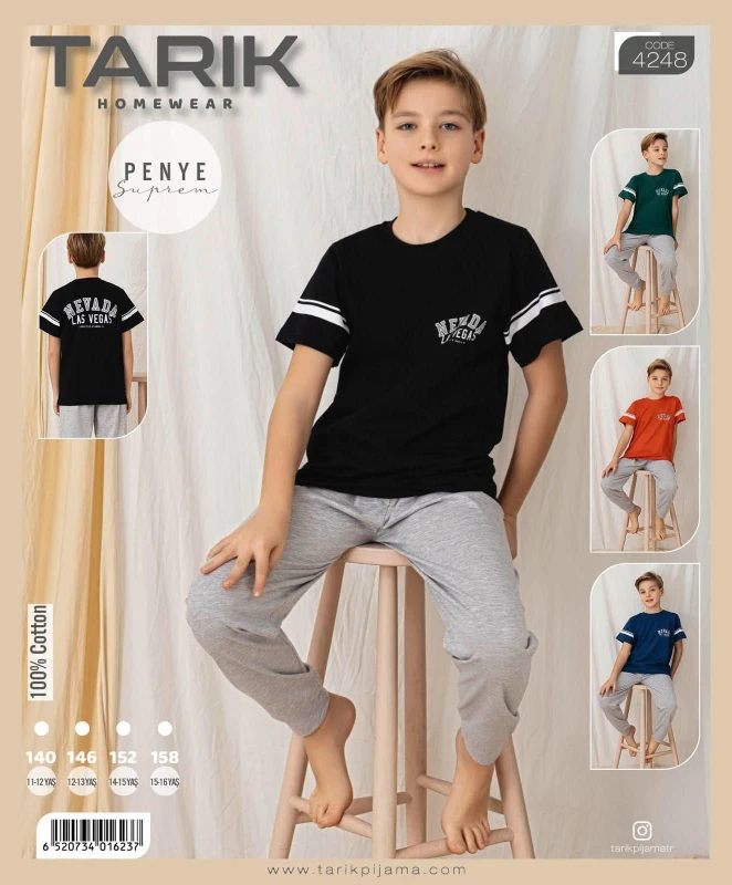 TARIK 4248 NEVADE BASKILI KISA KOL GEZ TURUNCU 11-