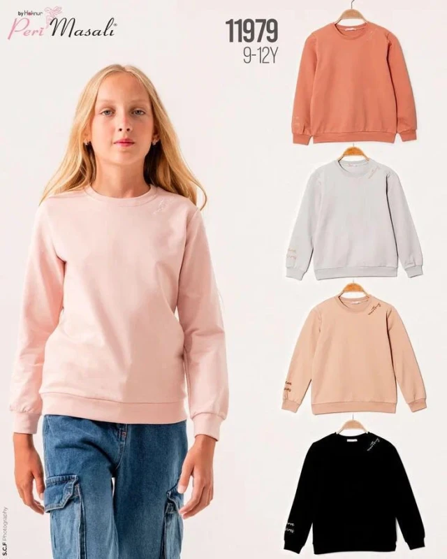 PERİ MASALI 11979 WORTHY NAKIŞLI KIZ ÇOCUK SWEATSHIRT – 9-12 YAŞ