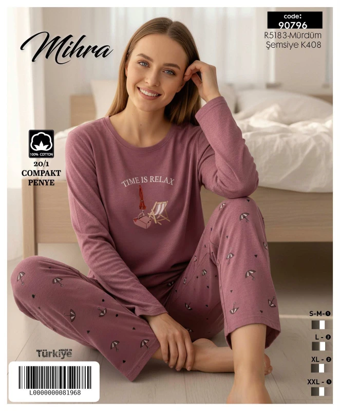 MİHRA 90796 R5183 20/1 PAMUK BASKILI BESİC