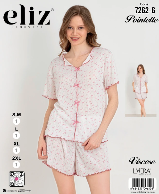 ELİZ 7262-6 BOW-TIME SHORTS SET