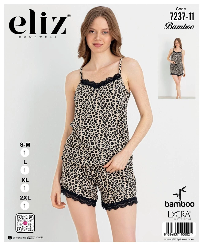 ELİZ 7237-11 İP ASKILI ŞORT TAKIM