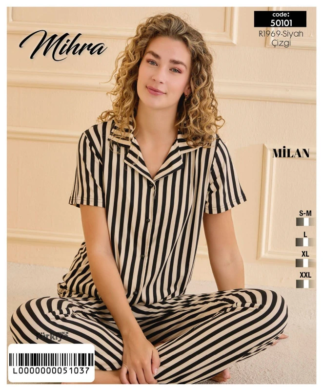 MİHRA 50101 R1969 MİLAN ALT UZUN BASKILI DÜĞMELİ P