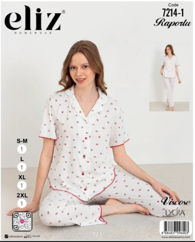 ELİZ 7214-1 DÜĞMELİ PİJAMA TAKIMI