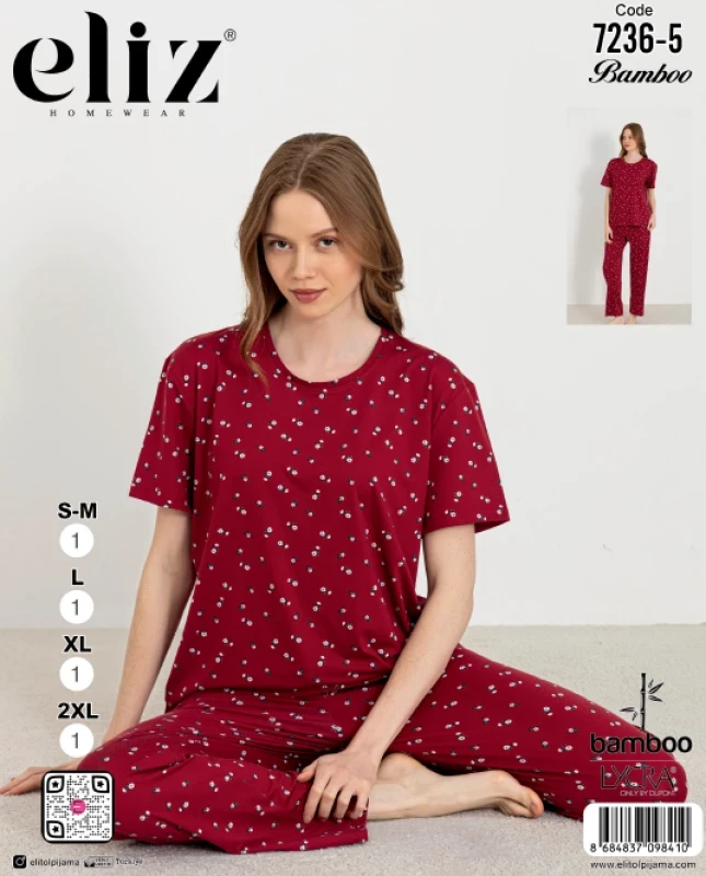 ELİZ 7236-5 KADIN BASIC PİJAMA TAKIMI