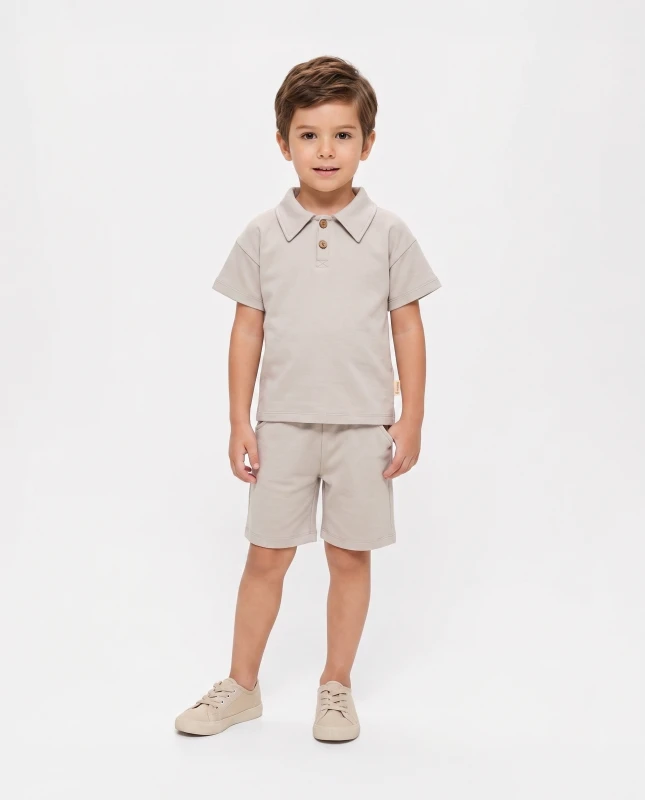 VOVİDO 3147 BASİC YAKALI PANT.CEPLİ TK  2-6 YAŞ