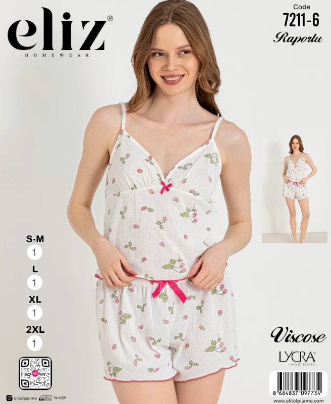 ELİZ 7211-6 İP ASKILI ŞORT TAKIM