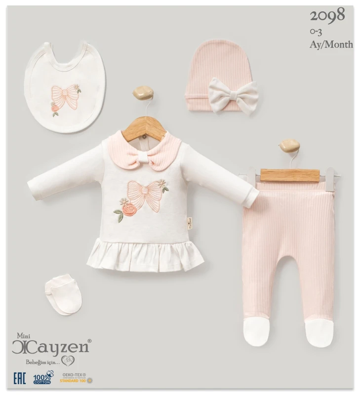CAYZEN 2098 BOW EMBROIDERED PINK