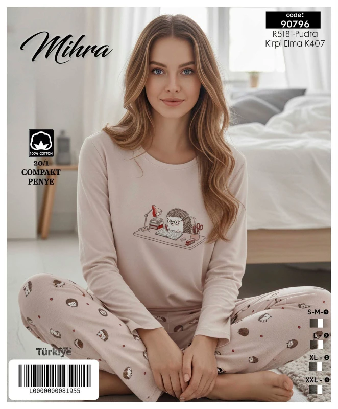 MİHRA 90796 R5181 20/1 PAMUK BASKILI BESİC