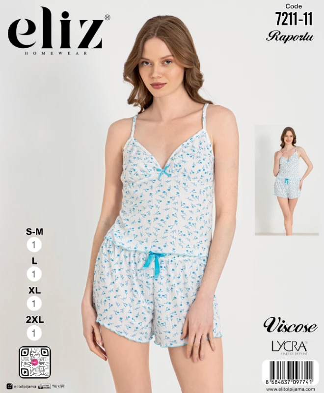 ELİZ 7211-11 İP ASKILI ŞORT TAKIM