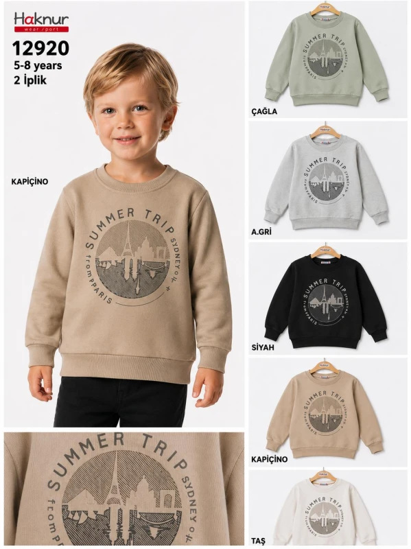 HAKNUR 12920 ERKEK ÇOCUK SUMMER TRIP SWEAT 5-8 YAŞ