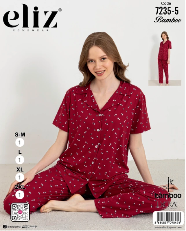 ELİZ 7235-5 DÜĞMELİ PİJAMA TAKIMI