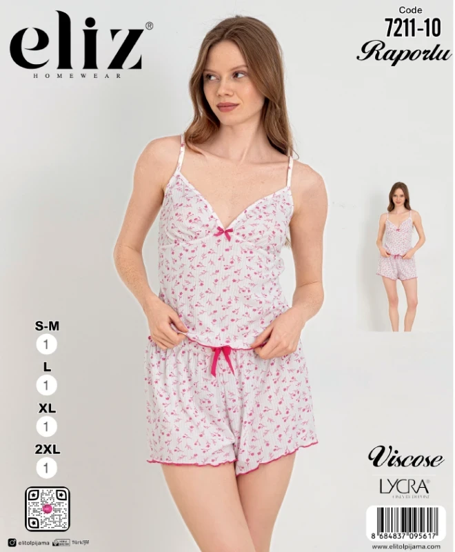 ELİZ 7211-10 İP ASKILI ŞORT TAKIM