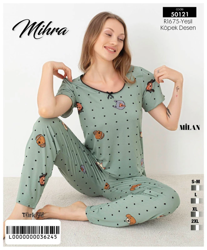 MİHRA 50121 R1675 Milan Kısa Kol Alt Uzun Takım Ye