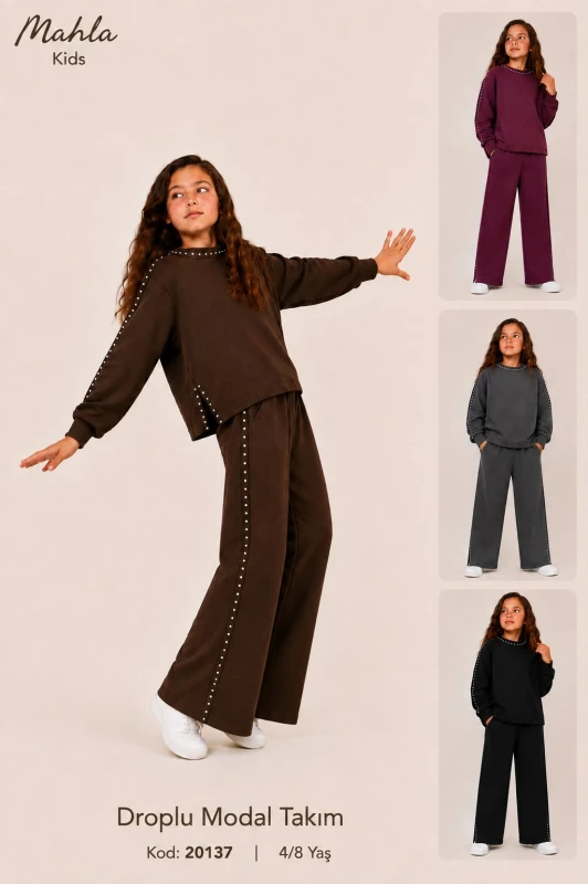 MAHLA KIDS 20137 DROPLU MODAL TAKIM 3-8 YAŞ