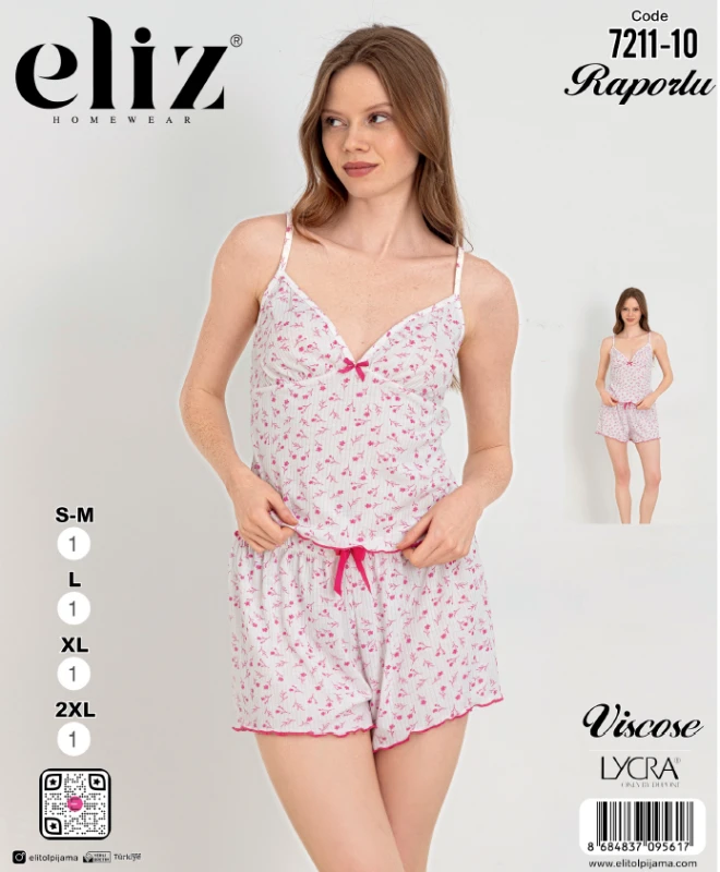 ELİZ 7211-10 İP ASKILI ŞORT TAKIM