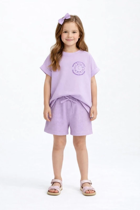 MAHLA KİDS 20114 GOOD DAYS ŞORTLU TAKIM LİLA