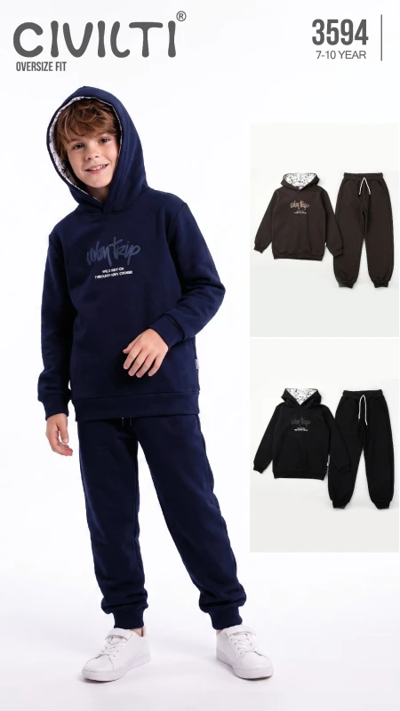 CIVILTI 3594 WİLD MATION BASKILI ERKEK ÇOCUK TAKIMI – 7-10 YAŞ