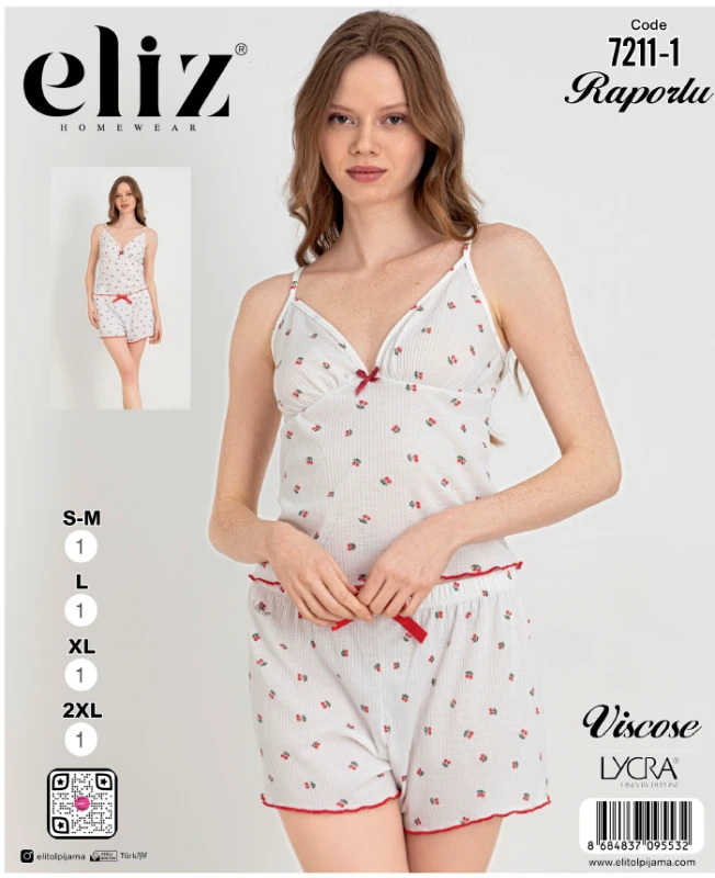ELİZ 7211-1 İP ASKILI ŞORT TAKIM