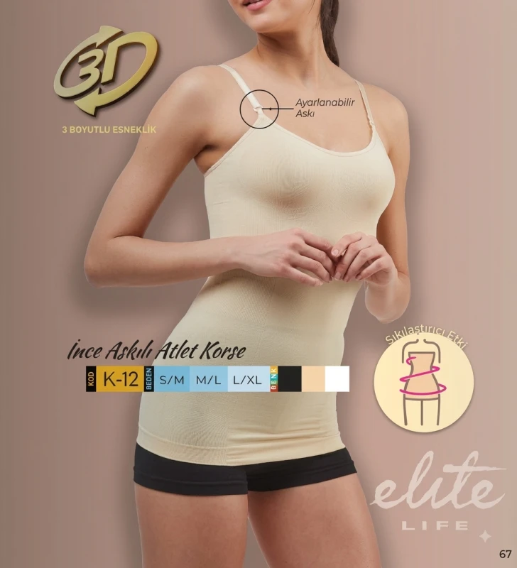 ELİTE LİFE 875 K-12 TOPARLAYICI ATLET KORSE