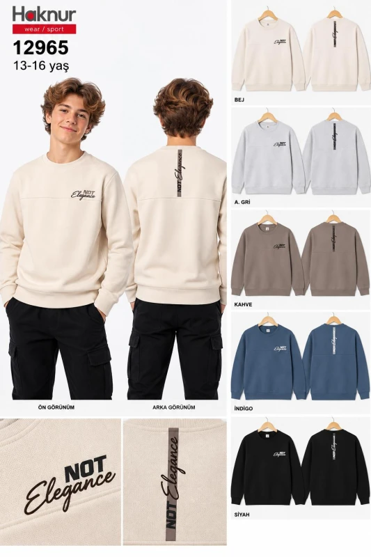 HAKNUR 12965 ERKEK ÇOCUK PİKE SWEAT 13-16 YAŞ