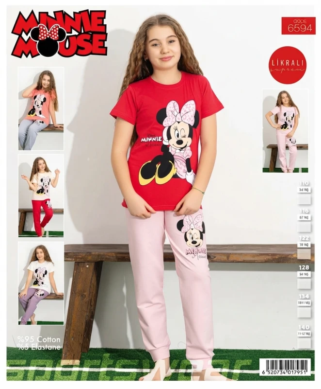 TARIK 6594 КОМПЛЕКТ СПОРТИВНОЙ ОДЕЖДЫ MINNIE С ЛЕВЫМ РУКАВОМ, КРАСНЫЙ