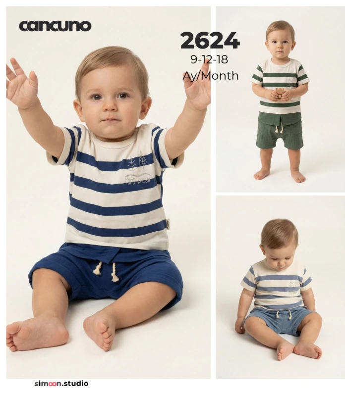 BEBLY CANCUNO 2624 2 Lİ TAKIM 6-18 AY YEŞİL