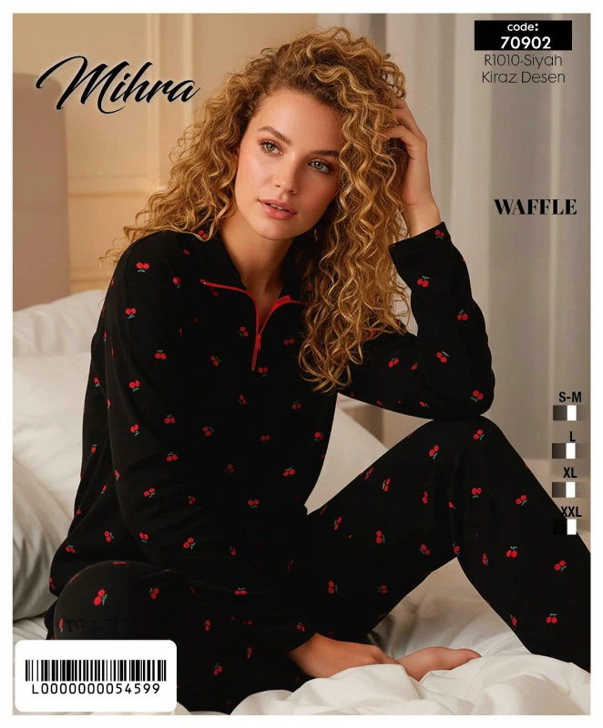 MİHRA 70902 R1010 WAFFLE FERMUARLI TAKIM SİYAH