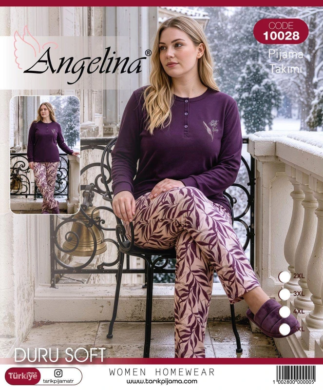 TARIK ANGELİNA 10028 DURU SOFT BAYAN BATTAL PİJAMA TAKIMI 2XL-5XL