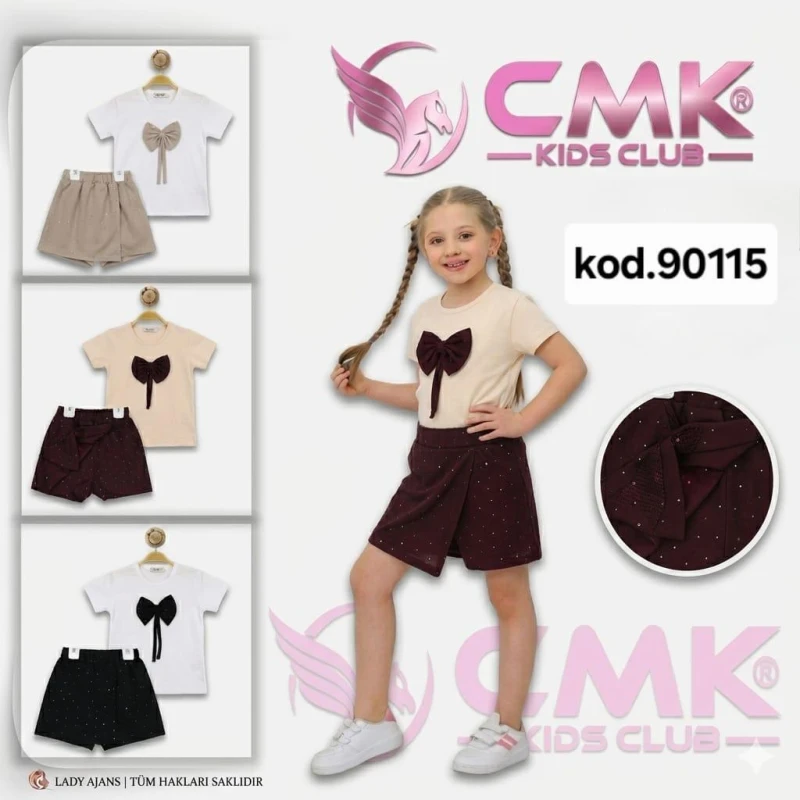 CMK 90115 KIZ TAKIM KAHVE 3-7YAS