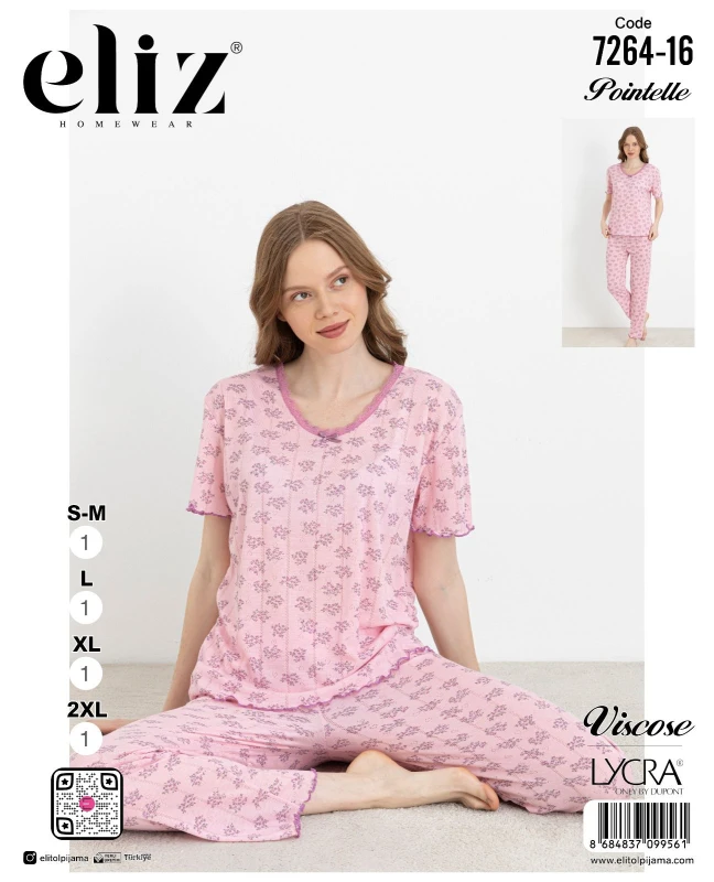 ELİZ 7264-16 DANTELLİ PİJAMA TAKIMI