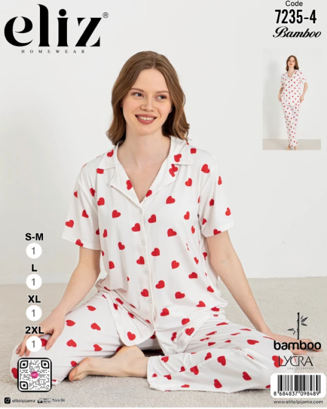 ELİZ 7235-4 BUTTONED PAJAMA SET