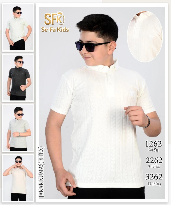 SFK KİDS 3262 JAKAR YAK.GES K.KOL TİŞÖRT BEJ 13-16