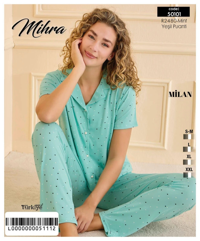MİHRA 50101 R2480 MİLAN ALT UZUN BASKILI DÜĞMELİ P
