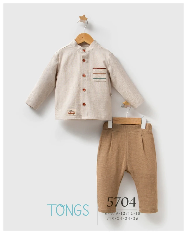 TONGS 5704 COLORFULL 2'Lİ TAKIM Bej