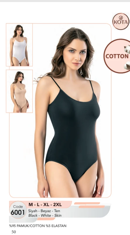 KOTA 6001.7.L BAYAN İP ASKI ÇITÇITLI BODY TEN  L