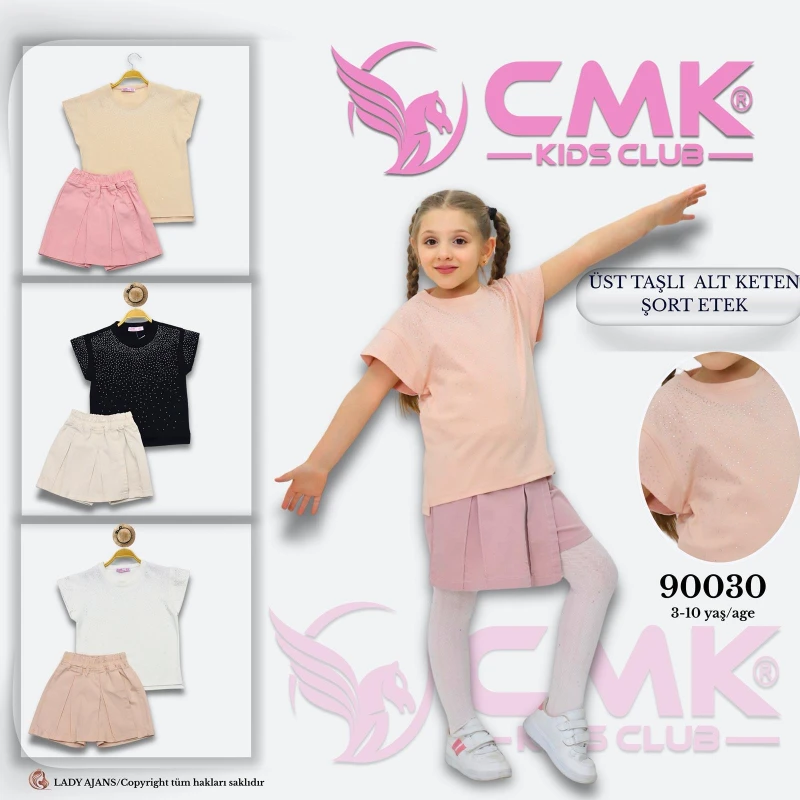 CMK 90030 KIZ TAKIM SİYAH 3-10 YAŞ