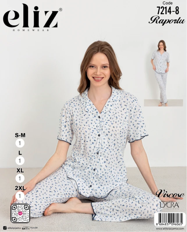 ELİZ 7214-8 BUTTONED PAJAMA SET
