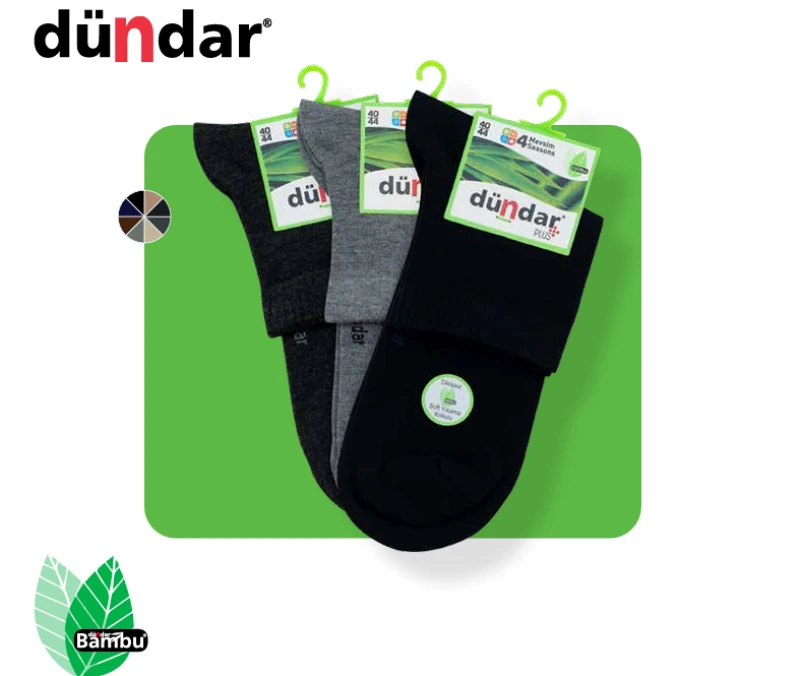 DÜNDAR 4131 PLUS ERKEK BAMBU KONÇ PATİK