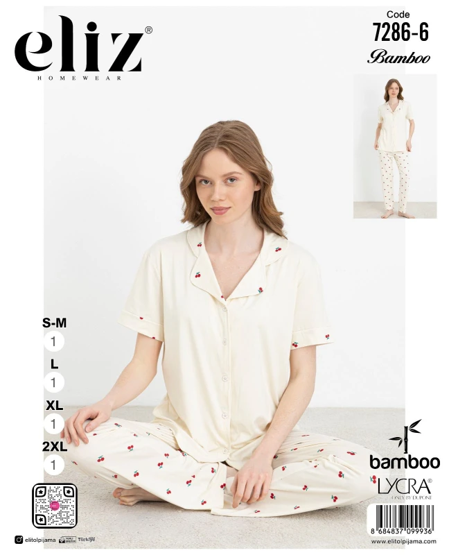 ELİZ 7286-6 DÜĞMELİ PİJAMA TAKIMI