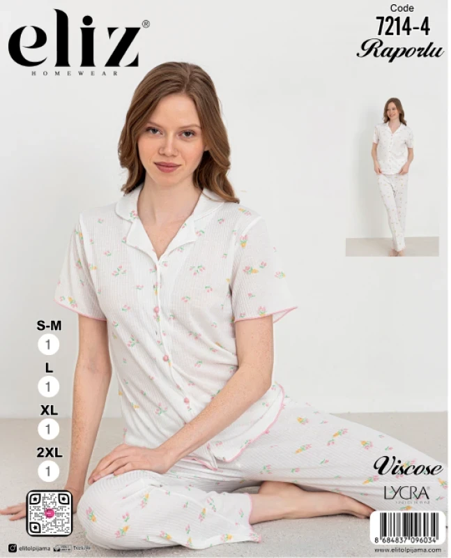 ELİZ 7214-4 DÜĞMELİ PİJAMA TAKIMI