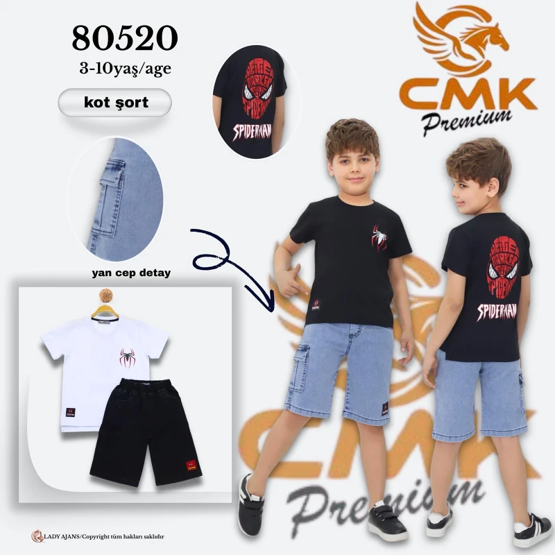 CMK 80520 ERKEK TAKIM SİYAH 3-10YAŞ