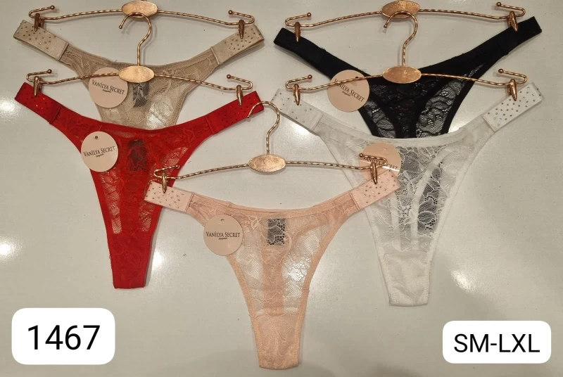 VANİLYA SECRET 1467 KEMER TAŞLI DANTEL TANGA ASORTİ