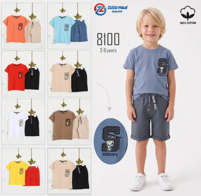 ZUZU POLO 8100 SNOOPY SÜZENE NAKIŞLI MAVİ 3-6 YAŞ